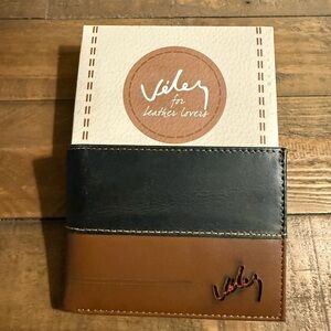 Velez Black and Brown Leather Wallet